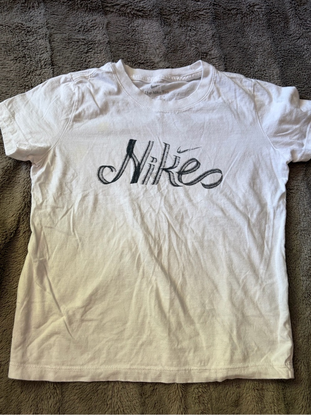 Nike White Short Sleeve Logo Crew Tee